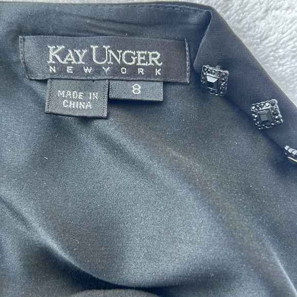 Kay Unger New York Black Dress Size 8 - Picture 4 of 7